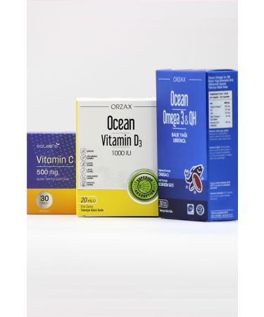 Ocean Product Set: Ocean Omega 3 QH & Vitamin D3 & Vitamin C Trio