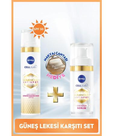 NIVEA Luminous630 Anti-Spot Day Face Cream 40ml and Luminous630 Anti-Spot Serum 30ml with Gift Bag