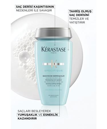Kerastase Specifique Bain Dermocalm Riche Anti-Sensitivity Shampoo for Dry Scalps 250 ml - Buy Online on GoSupps.com