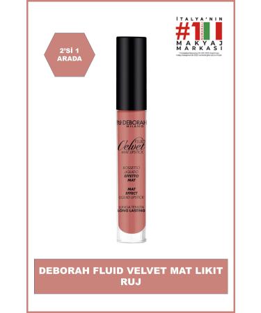 Deborah Fluid Velvet Matte Liquid Lipstick No: 1