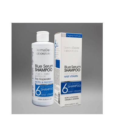 DermaDerm Biotin Panthenol Keratin Containing Blue Shampoo 125 ml