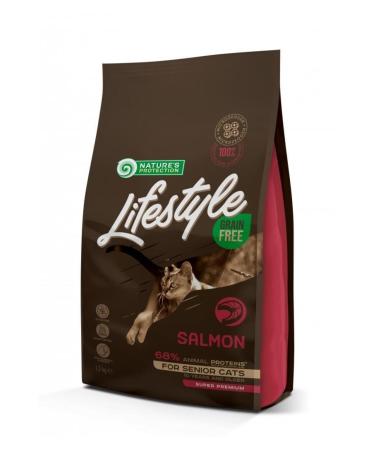 Nature's Protection Lifestyle Grain-Free Salmon Senior Cat Food 1.5 Kg