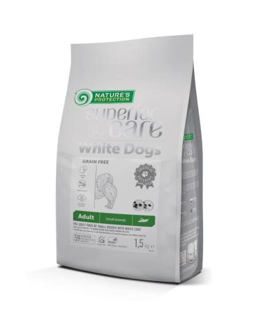 Nature's Protection Grain-Free Larva Protein Complete Food for Adult Small Breed White Haired Dogs 1.5 Kg