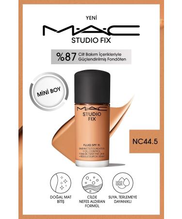 Mac Mini Matte Foundation with Hyaluronic Acid that Lets the Skin Breathe SPF 15-NC44.5 15 ml Passi.3183