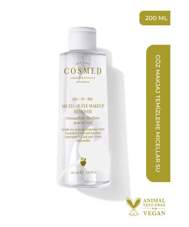 COSMED Day-to-day Micellar Eye Makeup Remover - Eyelash Nourishing Eye Makeup Remover Micellar Water 200 ml