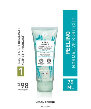 Yves Rocher Pure Algue Prebiotic Facial Peeling for Normal and Dry Skin - 75 ml