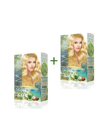 2 Pack Natural Beauty Ammonia Free Hair Dye 9.0 Natural Blonde