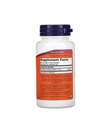 Now 7-keto 25 Mg 90 Veg Capsules - Buy Online on GoSupps.com