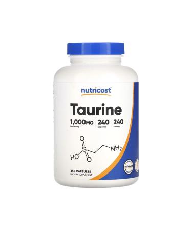 Nutricost Taurine 1000 Mg 240 Capsules