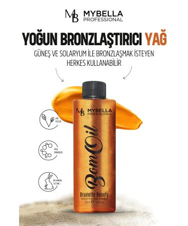 MY Bella Cosmetics My Bella ''Vegan''250 ml Intensive Bronzing Skin Care Support Oil.- Solarium Oil