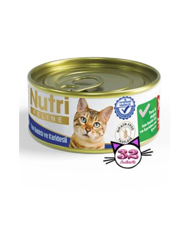 Nutri Feline 85gr Tuna Shrimp Grain-Free 32pcs Wet Cat Food