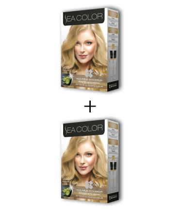 Sea Color 2x2 Tube Cream Hair Dye Set Intense Blonde No:9.00