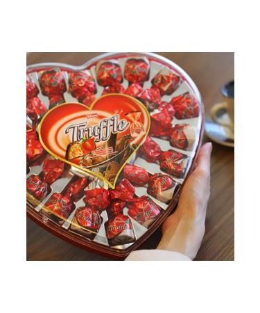 Elvan Truffle Strawberry 280 Gr. Heart Box (1 BOX) - Buy Online on GoSupps.com
