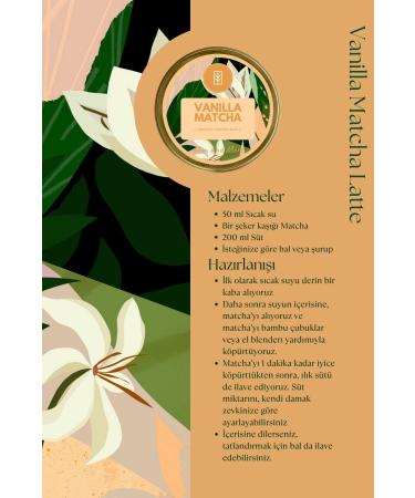 Mim and More Vanilla Matcha - Vanilla Flavored Matcha 25 gr - Buy Online on GoSupps.com