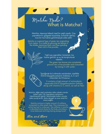 Mim and More Banana Matcha - Banana Flavored Matcha 25 gr - Buy Online on GoSupps.com