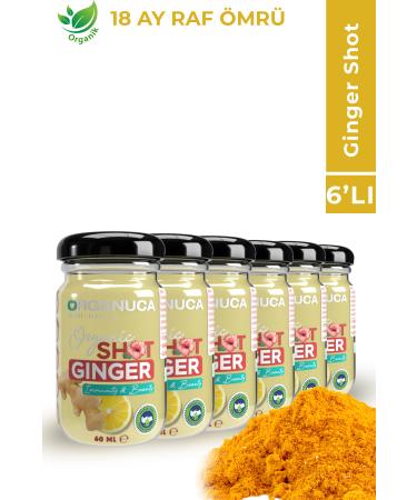 Organuca Organic Beauty Ginger Shot 6 Pack