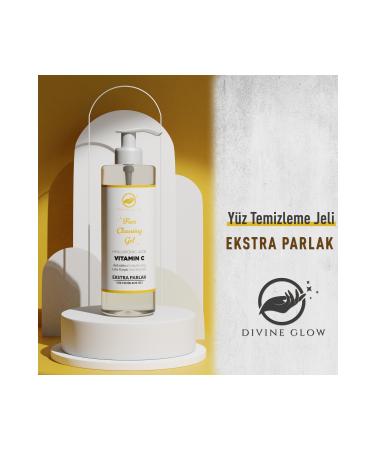 Divine Glow Vitamin C & Hyaluronic Acid Brightening Anti-Spot Facial Cleansing Gel 200 Ml Facial Cleanser - Buy Online on GoSupps.com