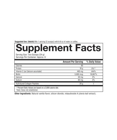 Youtheory Collagen Powder Vanilla 4.7oz 133gr Biotin Vitamin C - Buy Online on GoSupps.com