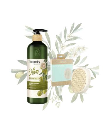 Naturals By Watsons Cream Shower Gel Olive 490 ml - Watsons Natural Sponge 2 Piece Set