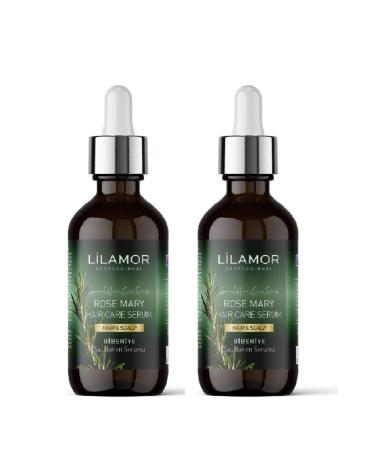 Lilamor 2 X 50ml Rosemary Oil Helps Hair Loss and Damaged Hair to Grow Fast 50ml 50ml