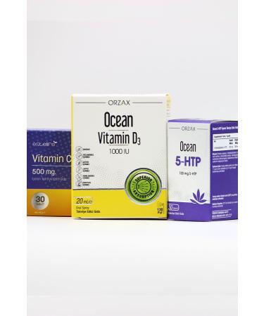 Ocean Vitamin D3 1000 IU - Ocean 5-HTP - Vitamin C 500 mg