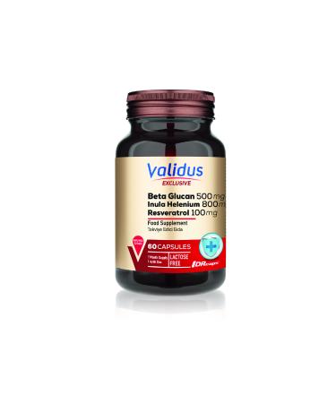 Validus Beta Glucan + Inula Helenium + Resveratrol 60 Capsules 500 mg (Drcaps)