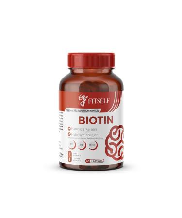 Fitself BIOTIN (60 capsules of supplementary food containing Hydrolyzed Keratin-Hydrolyzed Collagen)