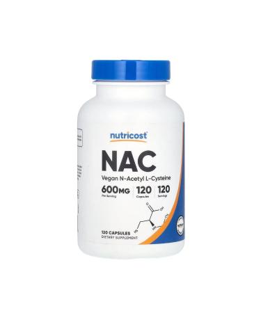Nutricost N-acetyl Cysteine (NAC) 600 Mg 120 Capsules