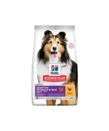 Hills Science Plan Hill's Science Plan Sensitive Skin & Stomach Adult Medium Breed Chicken Dog Food 14 Kg - Buy Online on GoSupps.com