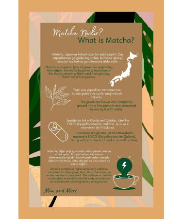 Mim and More Vanilla Matcha - Vanilla Flavored Matcha 25 gr - Buy Online on GoSupps.com