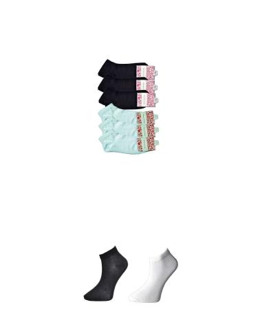 Skygo Black and White Women's Ankle Socks 6 pairs