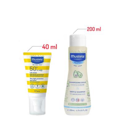 Mustela Gentle Chamomile Essence Shampoo 200 ml For the Whole Family Spf 50 Sun Lotion 40 ml