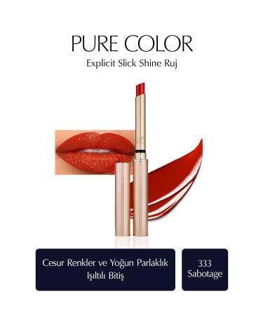 Estee Lauder Lightweight High Pigmentation Long-Lasting Shiny Finish Lipstick-333 Sabotage KEYON.134