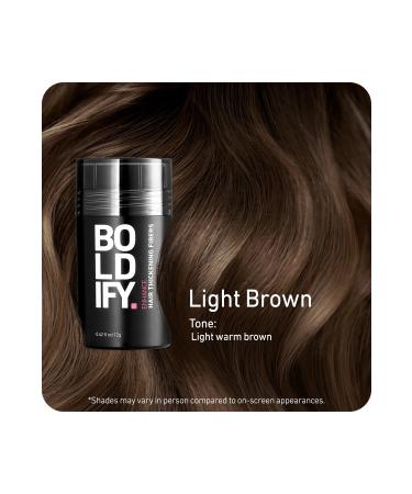 Boldify Hair Building Fibers Topical Powder Light Brown 12 gr- Hair Building Fibers - Buy Online on GoSupps.com