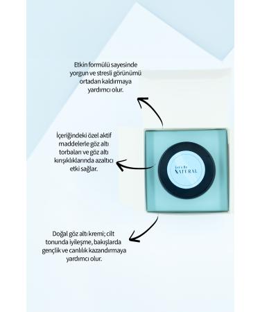 Lets be natural EYE CONTOUR CREAM Anti-Aging and Anti-Wrinkle Natural Under Eye Cream - Buy Online on GoSupps.com