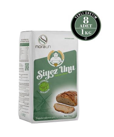 NORA FLOUR Stone Mill Einkorn Flour 1 Kg 8 Pieces (VEGAN)
