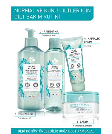Yves Rocher Pure Algue Prebiotic Micellar Water for Normal and Dry Skin - 200 ml - Buy Online on GoSupps.com
