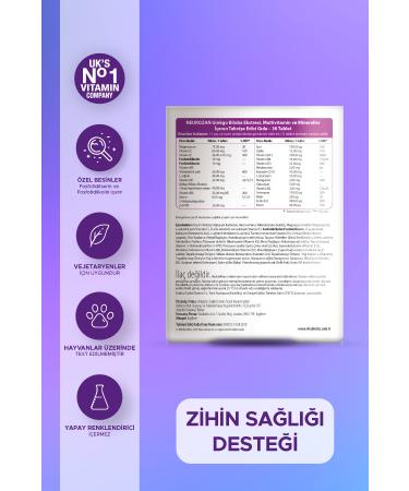 Neurozan Ginkgo Biloba Extract 5 HTP Vitamin D Containing Focus Support Vitamin 30 Tablets - Buy Online on GoSupps.com