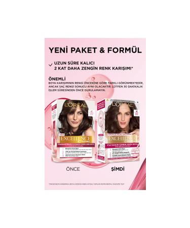 L'Oreal Paris L'Or al Paris Excellence Creme Hair Dye - 4 Brown - Buy Online on GoSupps.com