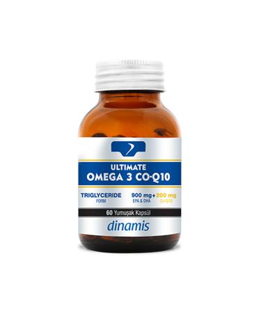 DYNAMICS Dinamis Ultimate Omega 3 Co-q10 Containing Supplementary Food 60 Softgels