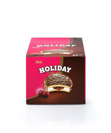 Elvan Holiday Cherry Sandwich Biscuits 30 Gr. 24 Pieces (1 PACK) - Buy Online on GoSupps.com