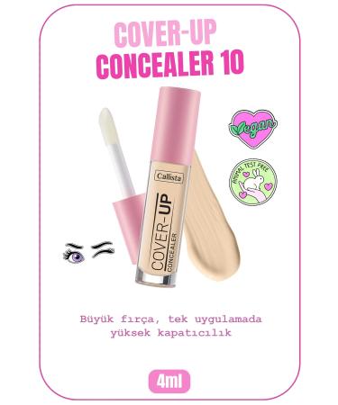 Callista Cover Up Concealer Intense Concealer Under Eye Concealer - 10 Light Sand