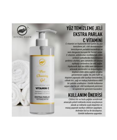 Divine Glow Vitamin C & Hyaluronic Acid Brightening Anti-Spot Facial Cleansing Gel 200 Ml Facial Cleanser - Buy Online on GoSupps.com