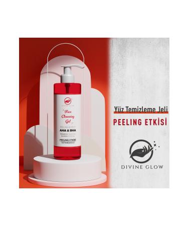 Divine Glow Aha & Bha Firming Peeling Effect Facial Cleansing Gel 200 Ml Facial Cleanser - Buy Online on GoSupps.com