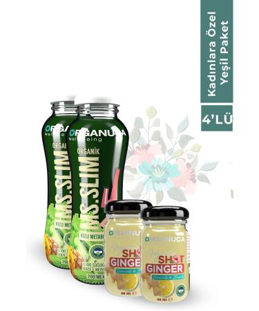 Organuca Ginger Shot and Ms Slim Detox Package for Women to Help Accelerate Metabolism - Buy Online on GoSupps.com