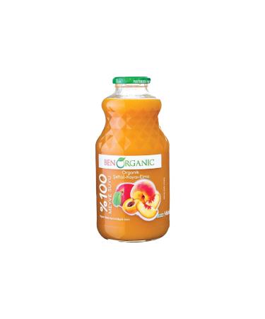 Benorganic 0 Organic Peach Apricot & Apple Juice (946 ml) x6 Pieces