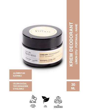 Lets be natural Cream Deodorant - Natural Deodorant - Sweat Odor Prevention 0 Natural Content