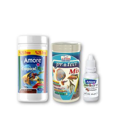 AMORE Guppy-Angel-Platy-Moli Tropical Mix 125 ml Protect Mix 100 ml Multivitamin