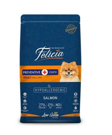 Living World FELICIA Low Grain Small Breed Adult Dog Food with Salmon 3 Kg