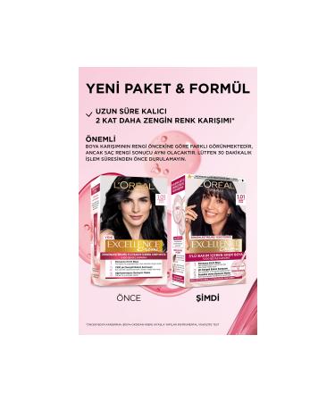L'Oreal Paris L'or al Paris Excellence Creme Hair Dye 1.01 Deep Pure Black - Buy Online on GoSupps.com
